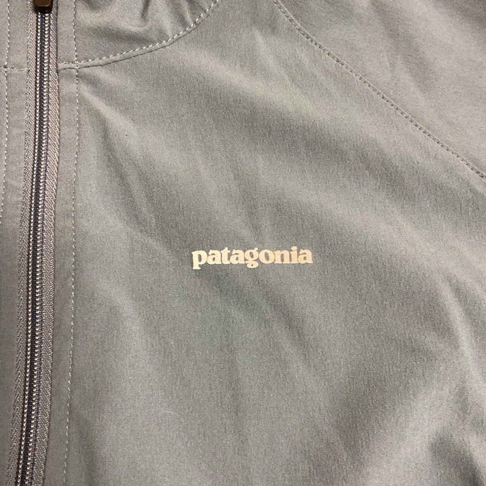 Patagonia Women Outdoor Zip Up Lightweight Shell Jacket Size XL Blue Lightweight